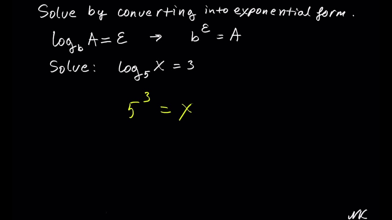 Solving Logarithmic and Exponential Equations 5 - YouTube