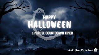🎃 1 Minute Halloween Countdown Timer for Kids | Spooky (Not Scary) Classroom Fun