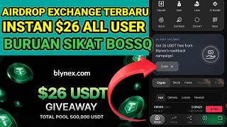 Airdrop Exchange Terbaru Instan $26 GRATIS ALL USER Blynex Exchange Segera Amankan !!!!