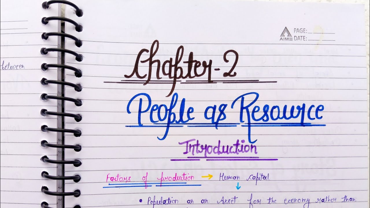 People🧑‍🔬 as resource..🧑‍🔧🧑‍⚕️💰 | Class 9th 💗✨ economics chapter 2 | Handwritten notes with pdf..