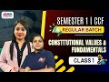 B.Com Semester 1 – CCF | CONSTITUTIONAL VALUES & FUNDAMENTALS - Class 1 | MEPL Commerce Hub