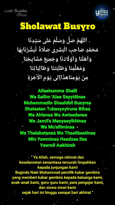 Lirik Berjalan Sholawat Busyro | Bahasa Arab, Latin dan Terjemahannya #lirikdanterjemahan