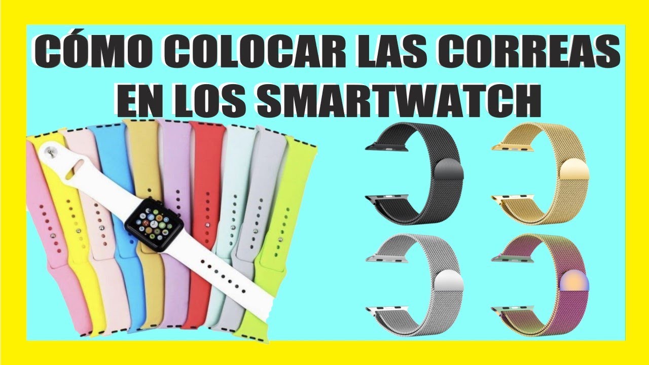 Como Poner O Colocar Pulso Correa Smartwatch T500 X7 W26 I8 F10 Serie 1 2 3  4 5 6 Pulsos Correas 