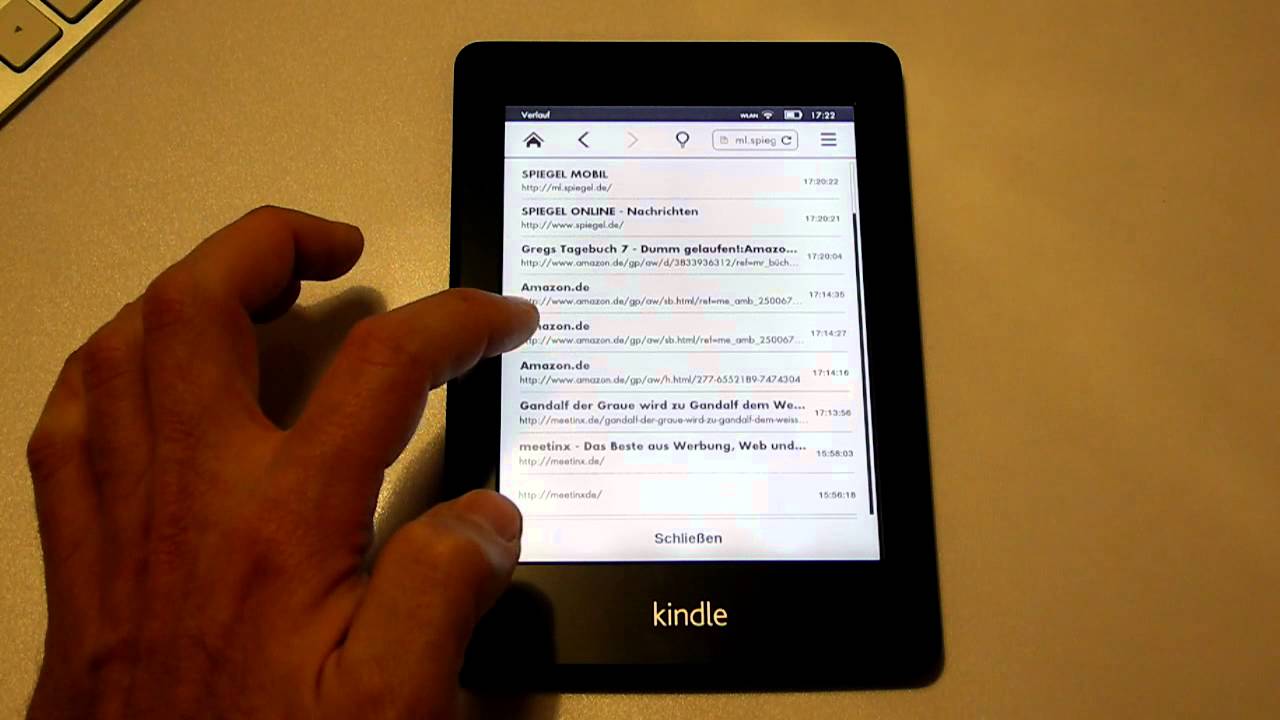 Amazon Kindle Paperwhite Verlauf Anschauen Und Loschen Youtube