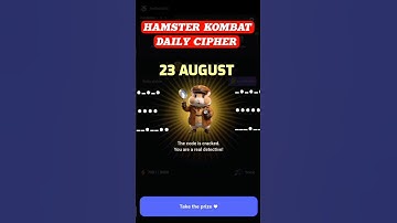 23 August Hamster Kombat Daily Cipher | Daily Cipher Hamster Kombat 23 August #dailycipher
