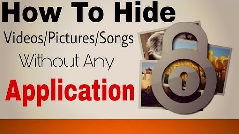 Hide your pics and files without any app!