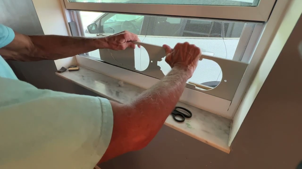 How to install a horizontal window sleeve for Hisense 8000 Btu Dual Hose Portable AC