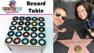 Furniture Flip Record Album Table