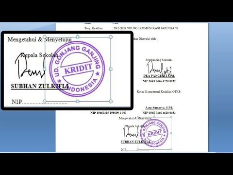 Cara Tanda Tangan Dan Stempel Di Ms Word Youtube