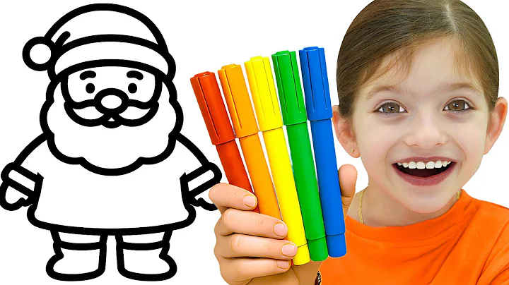 Adel is Coloring Christmas Characters | Best Learning Video for Toddlers!