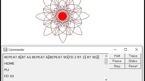 Drawing flowers in MSW Logo with REPEAT command