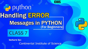 Handling Error Messages - Python for Beginners | Cios Tutorials