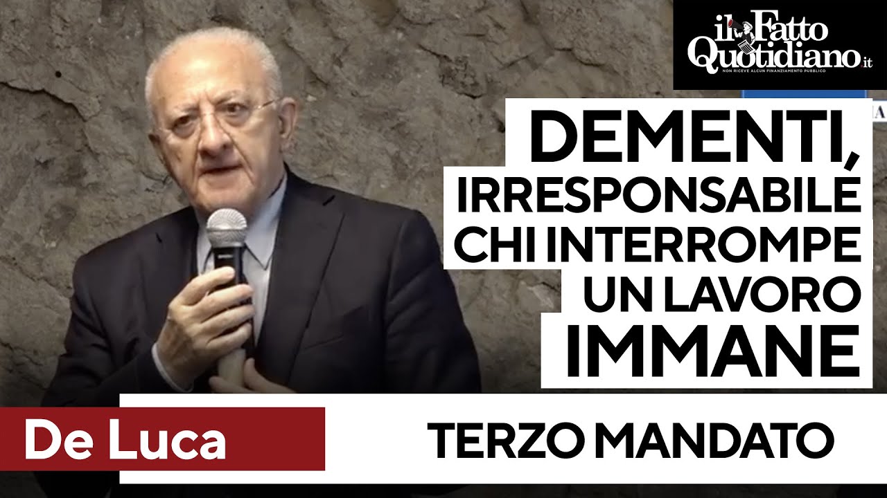 De Luca contro il Pd: 