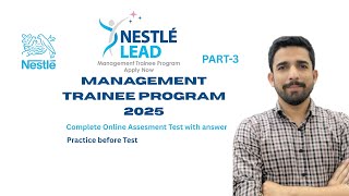 Nestle Lead Management Trainee Program 2025 | Online Assessment Test Preparation | Part 3