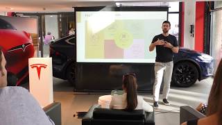 Youri Sawerschel is sharing his branding insights @Tesla store Zurich