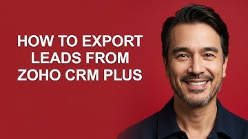 How to Export Leads From Zoho Crm Plus - KevinHowTo