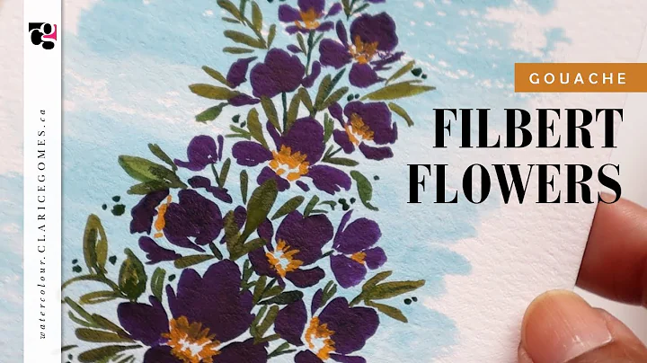 How to Paint Simple Flowers with the Filbert Brush in Gouache