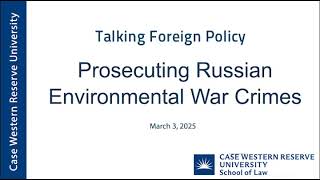 Celebrity Talking Foreign Policy - Prosecuting Russian Environmental War Crimes Net Worth