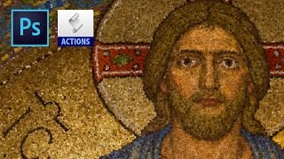 Mosaic Photoshop Action TUTORIAL screenshot 4
