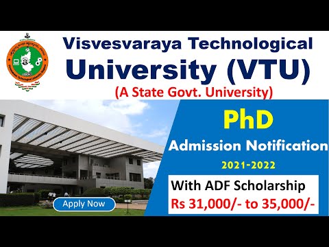 PhD Admission 2021 in Visvesvaraya Technological University (VTU) | VTU PhD admission 2021 | VTU PHD
