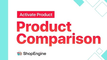 How to Activate Product Comparison Option in WooCommerce | ShopEngine