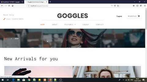 Goggle Shop Project in PHP with Source Code