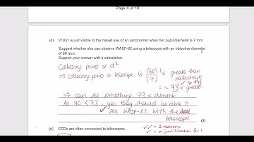 AQA Physics A-Level - 3B Option A Astrophysics - 2023 Paper Talk Through