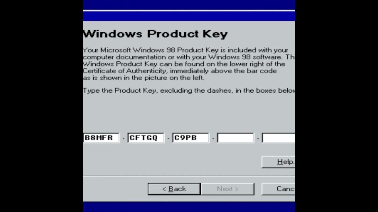 Windows 98 Product Key VMware shorts YouTube