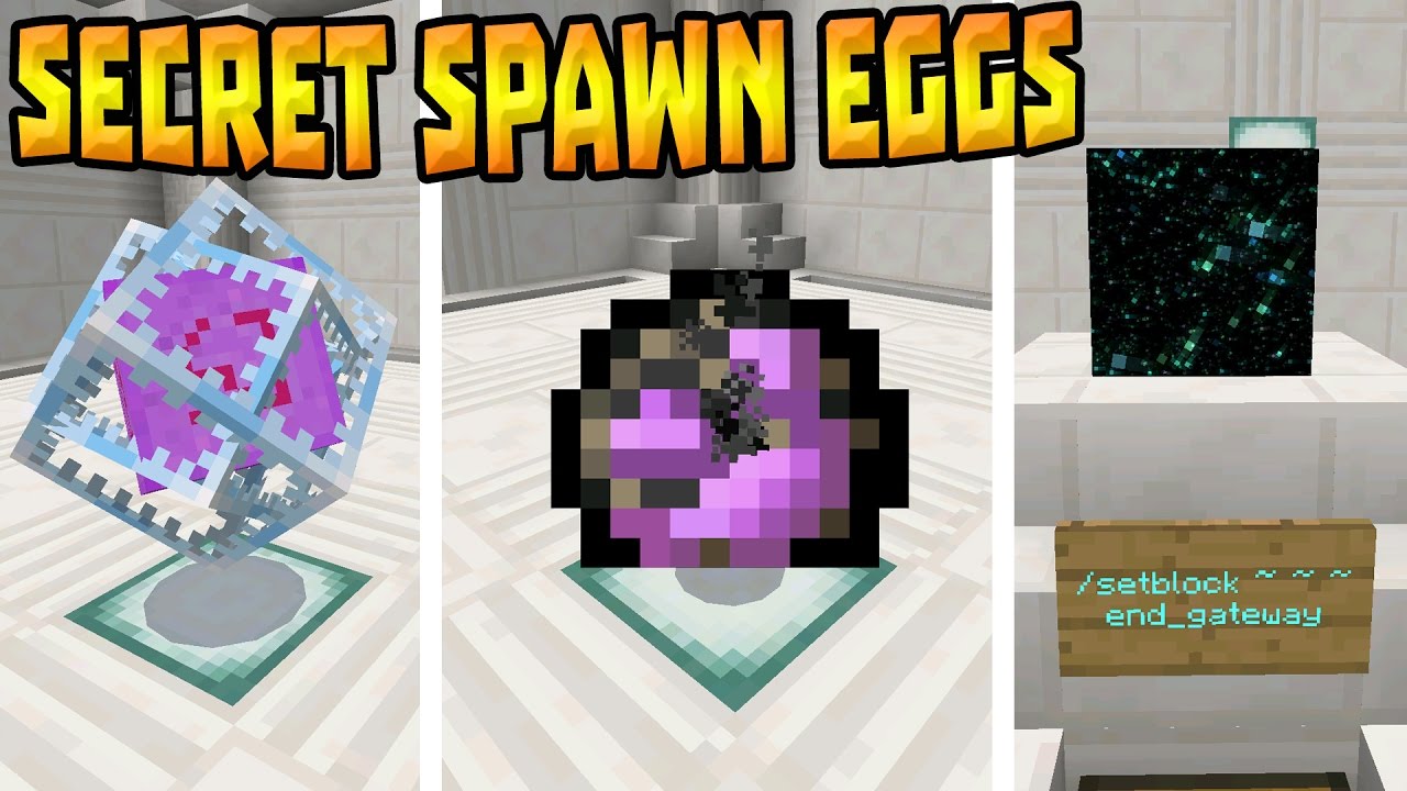 MCPE 1.0 SECRET ITEMS!!! - Secret Spawn Eggs - Minecraft PE (Pocket