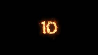10 Second Heavy Fire Flame Countdown Dramatic Timer