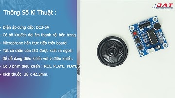 Mạch Thu Phát Âm Thanh ISD1820 - V2 | Điện tử DAT