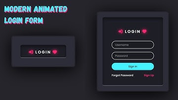 Modern Animated Login Form (Hover Effect) | HTML & CSS Tutorial