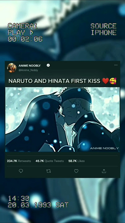NARUTO AND HINATA FIRST KISS ❤️🥰 #shorts #naruto #anime