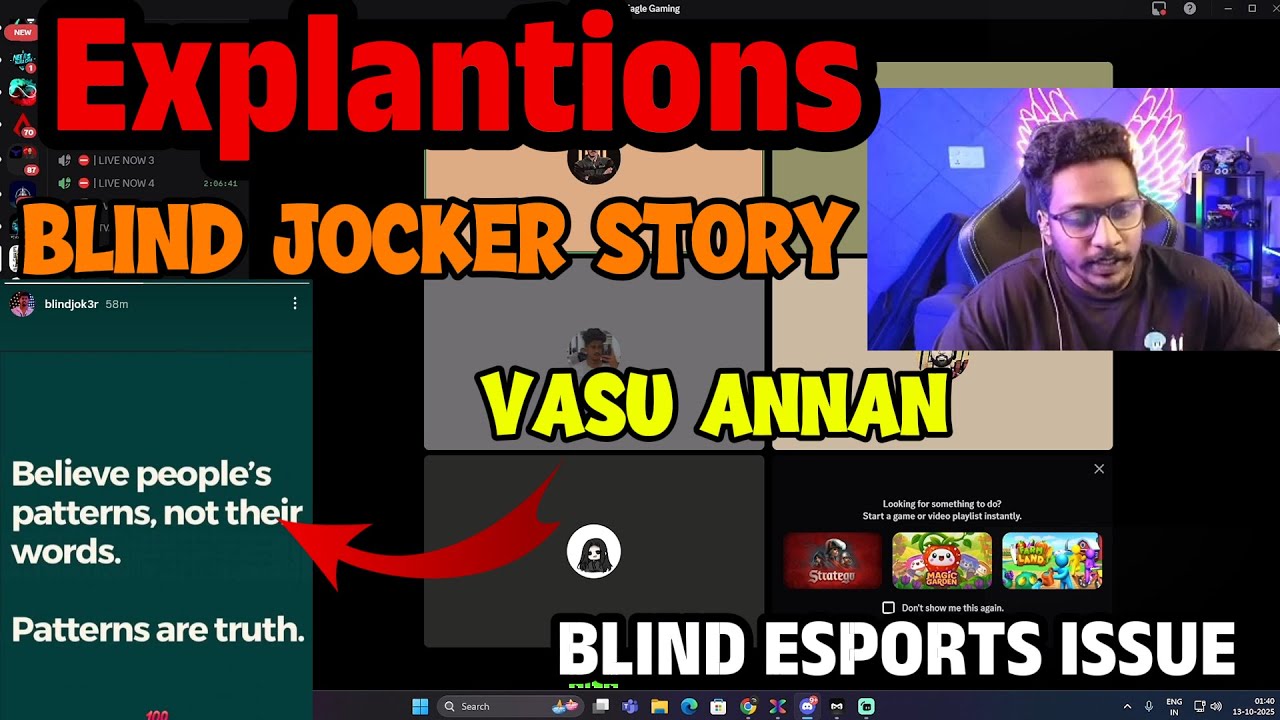 Eagle Gaming explantion Blind esportrs isssue and Blind Jocker Story 