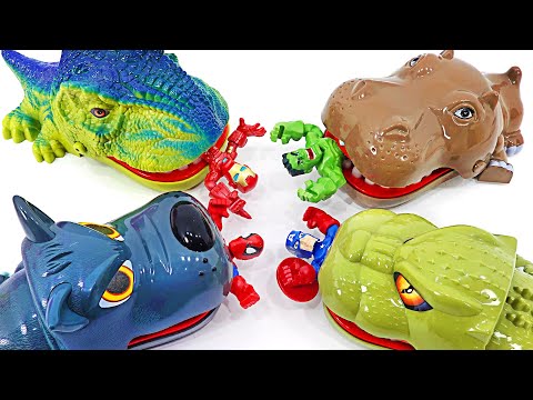 Hulk, <strong>Spider</strong>-Man, Iron Man! Ride the giant wolf and dinosaur and defeat the <strong>bad</strong> guys! | DuDuPopTOY