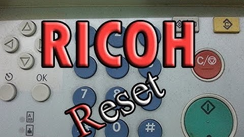RICOH Reset MP171 SPF , gw2004