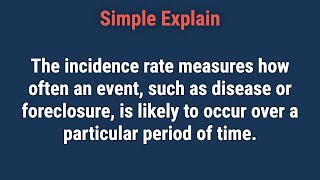 Incidence Rate: Definition, Calculation, and Examples