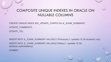 A case study on using Composite Unique Indexes in Oracle on nullable columns