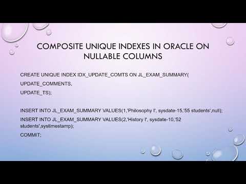 A case study on using Composite Unique Indexes in Oracle on nullable columns
