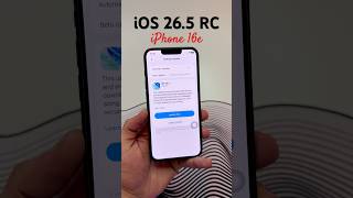 iOS 26.5 RC in iPhone 16e is Here #shorts #ios26update