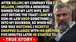 At My Late Wife's Memorial Dinner, My Son-In-Law Drugged My Drink — I Switched Glasses With His...