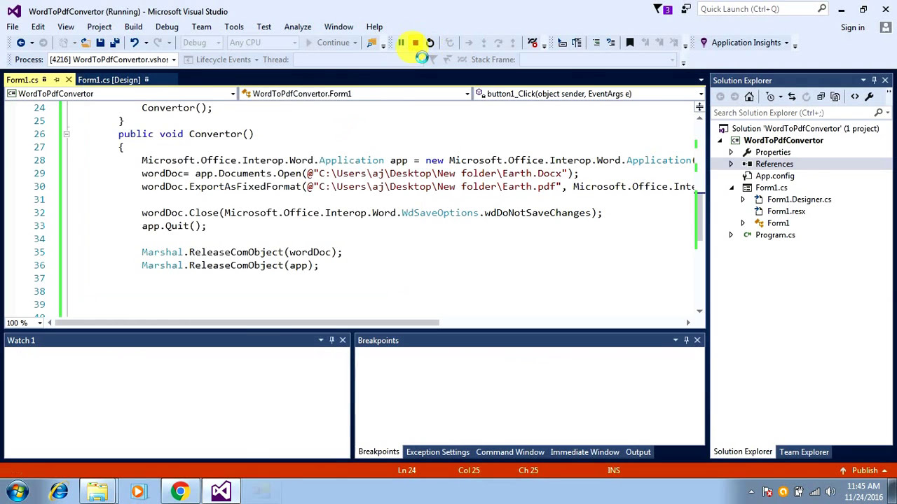 How to create Windows forms Application to convert Word to PDF in C# ...