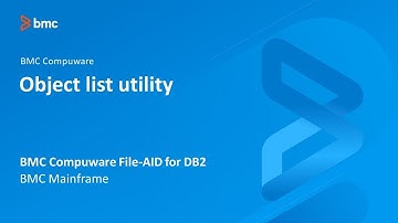 BMC Compuware File-AID for Db2 - Object list utility