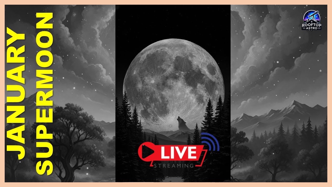 🌕 LIVE: Wolf Moon | First Full Moon of 2026 