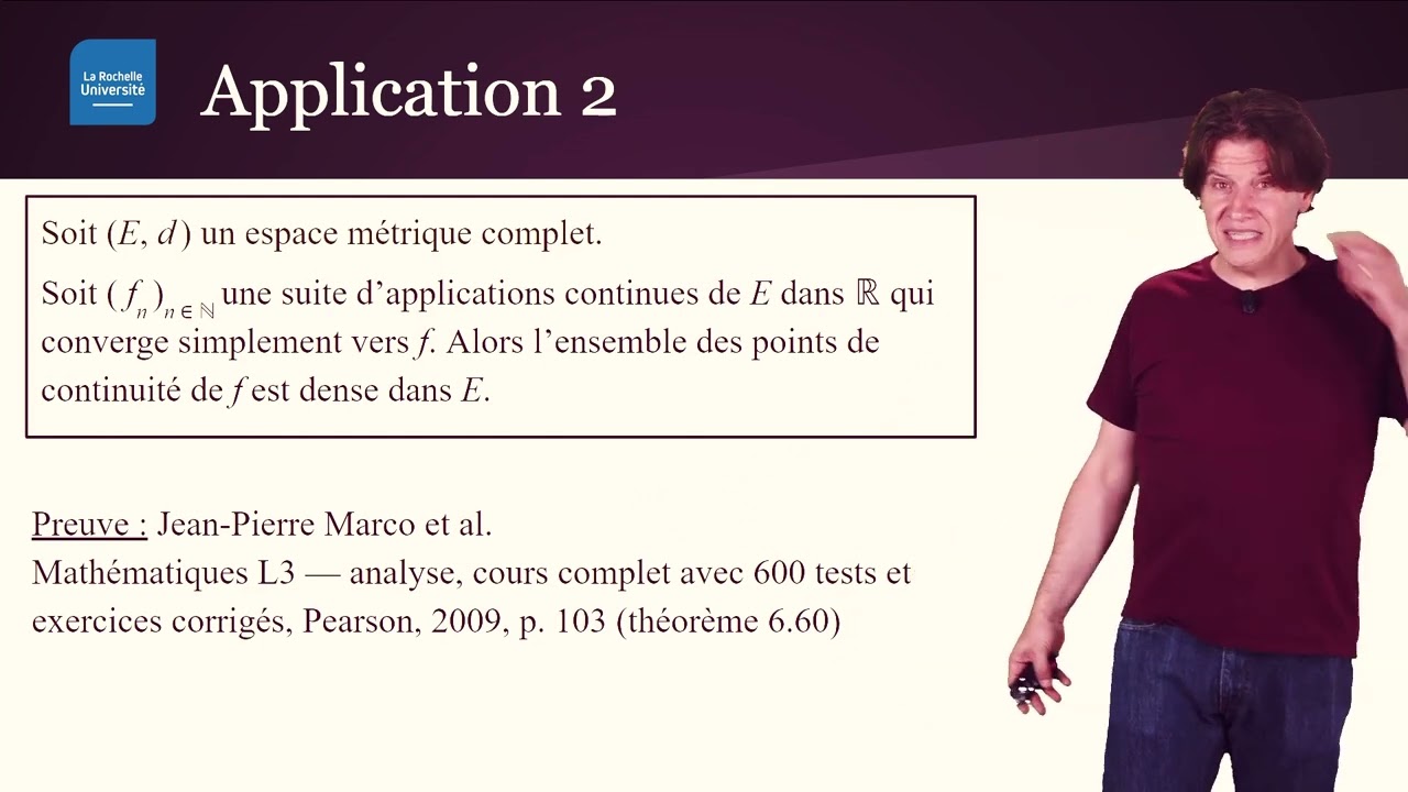 Topologie 15.3 : Théorème de Baire et complété.