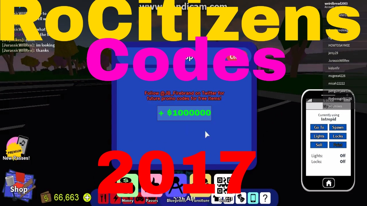 Roblox Rocitizens Codes May 2017 - youtube roblox rocitizens codes