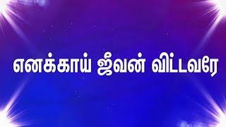 Video thumbnail of "Enakkai Jeevan Vittavarae - எனக்காய் ஜீவன் விட்டவரே | Tamil Christian Song"