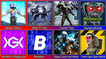 Nextbots in Playground Mod New V3.3.4,Super Crime Iron Robot,Bloodbox,Toilet Fight Open World