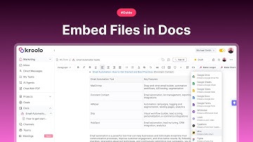 Embed Files in Kroolo Documents