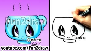 Kawaii - Easy Cute Things to Draw for Beginners - Cup - Art Lessons - Fun2draw Virtual Art Lessons screenshot 4